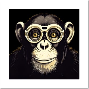 Monkey See, Monkey Do (no-fill dark background) Posters and Art